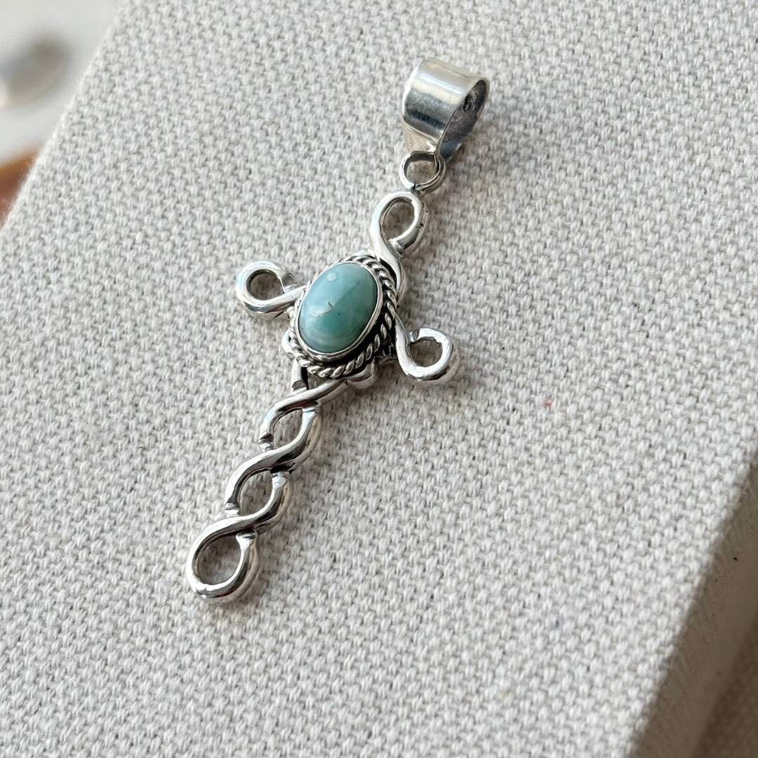 Larimar Sterling Silver Pendant
