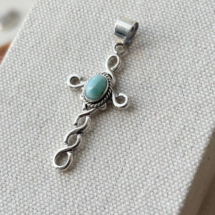 Larimar Sterling Silver Pendant