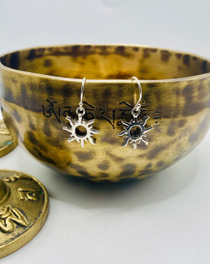 Silver Sun Earrings