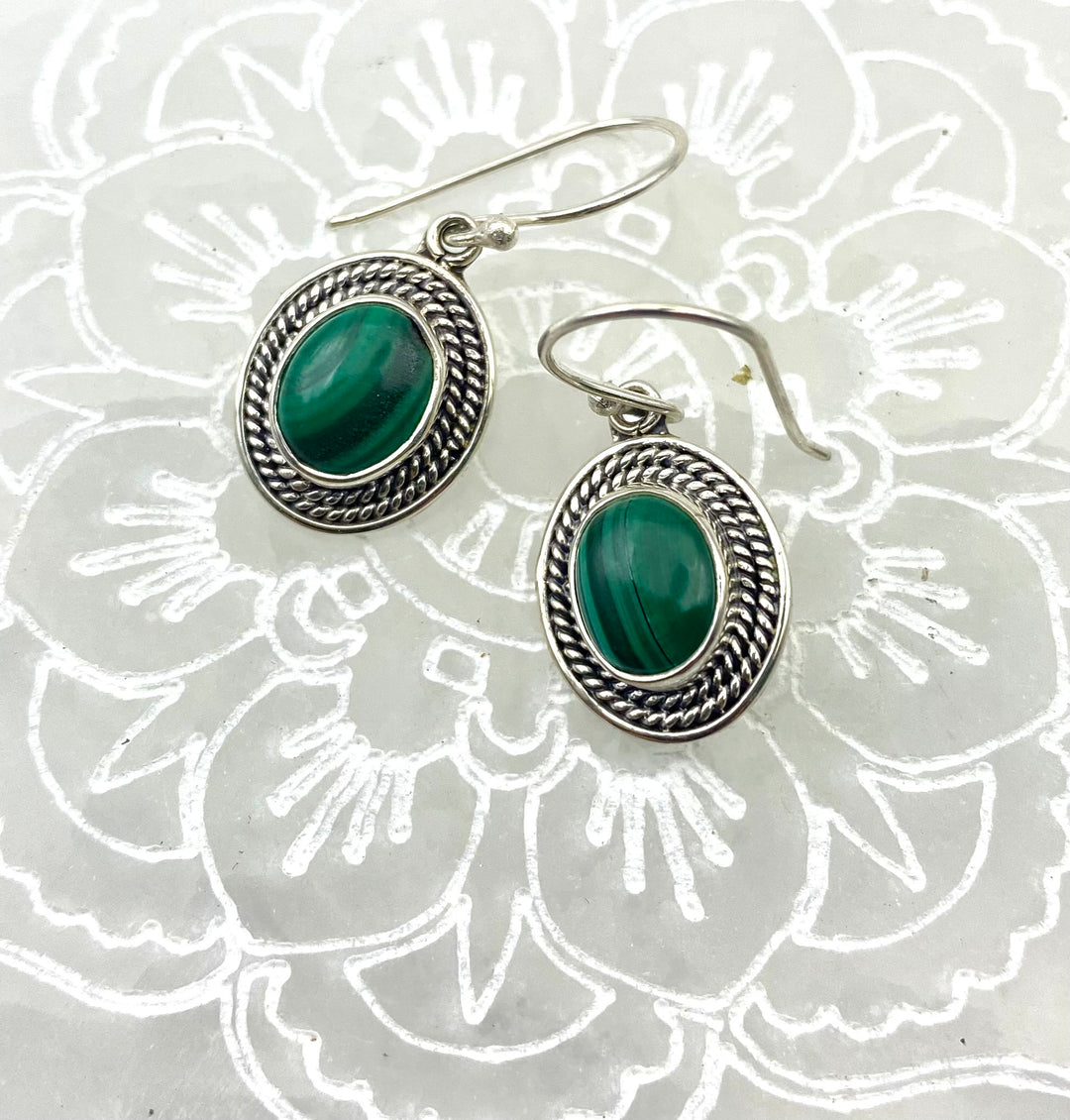 Ripples of Renewal - Malachite Earrings