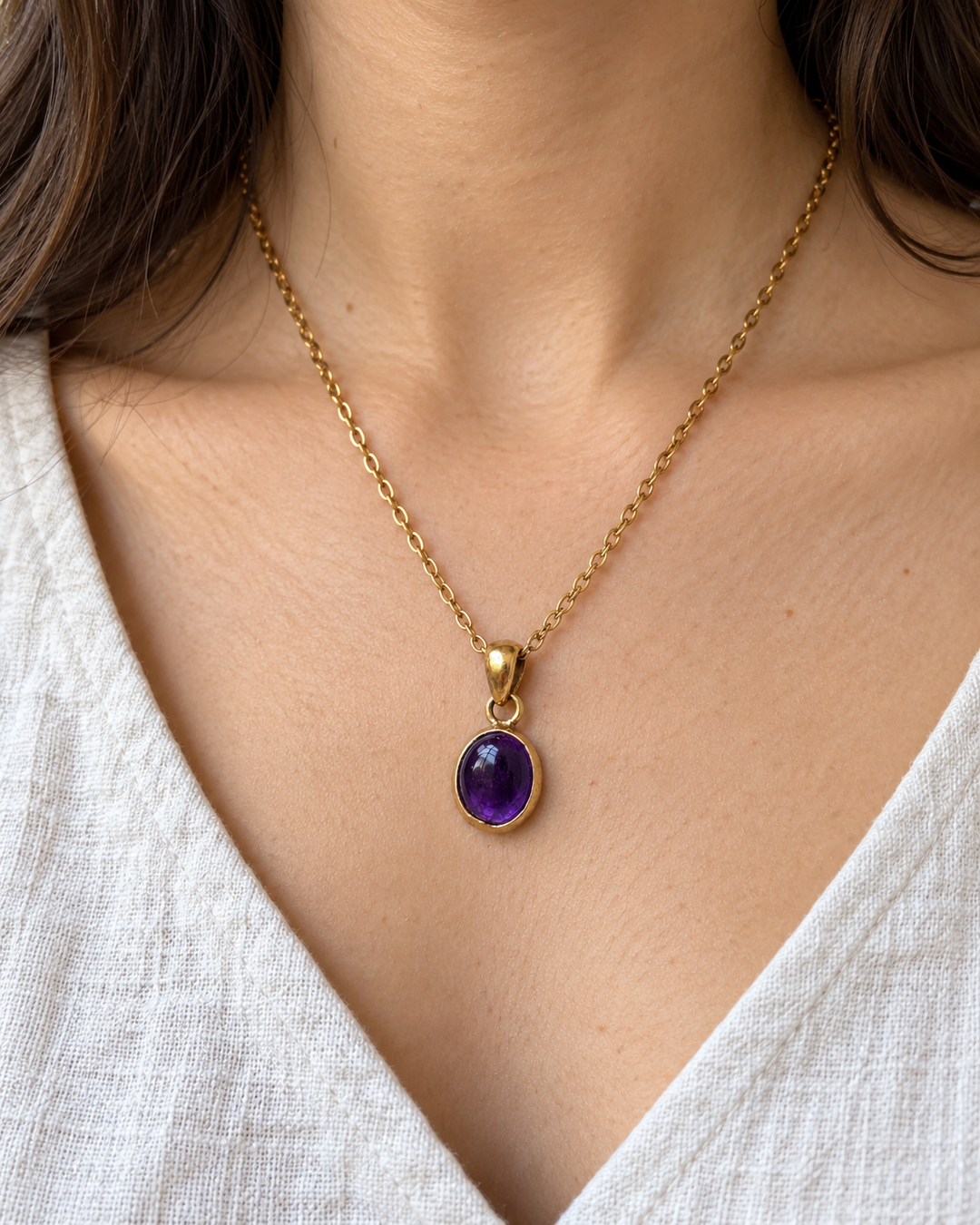 Handmade Amethyst Panchadhatu Necklace