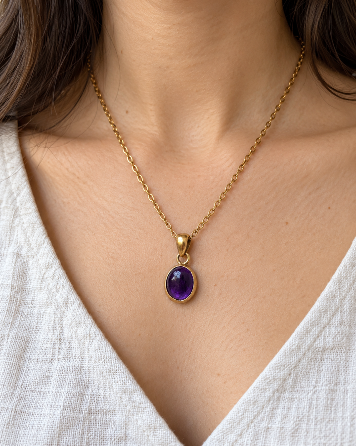 Handmade Amethyst Panchadhatu Necklace