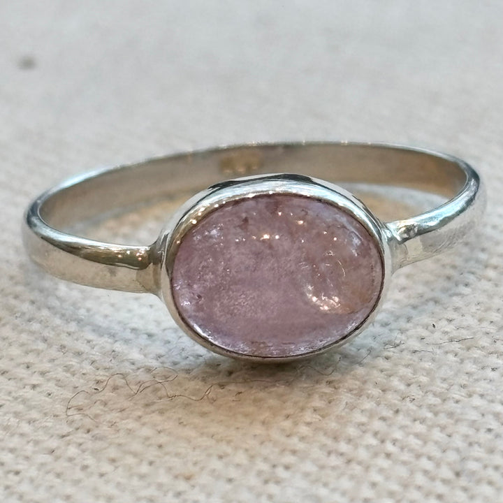 Pink Tourmaline Sterling Silver Ring – Size Q