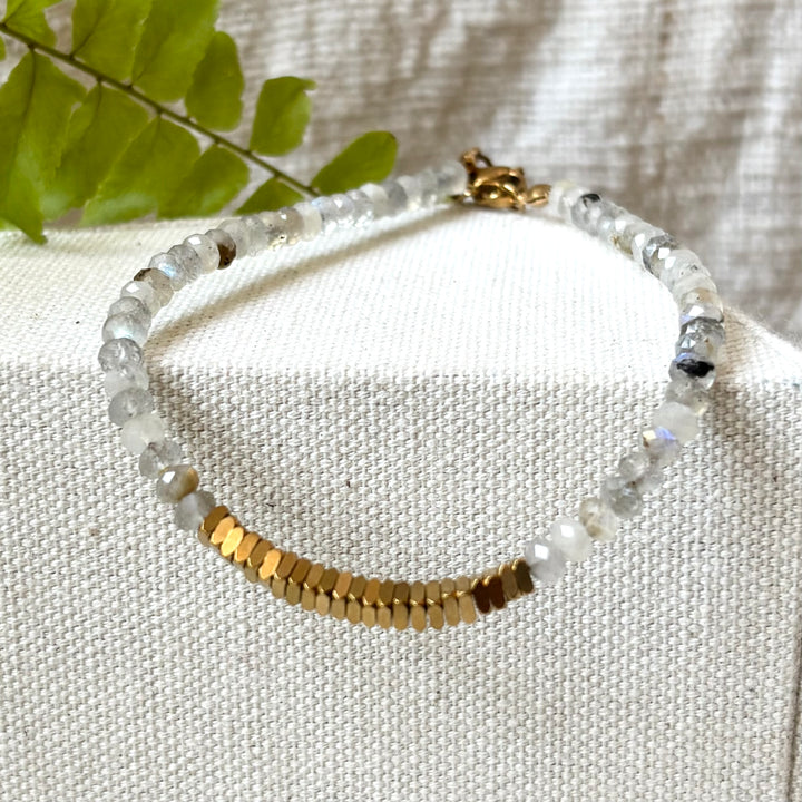 Labradorite & Gold Anklet