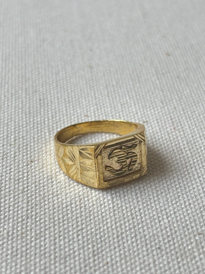 Panchadhatu Om Signet Ring
