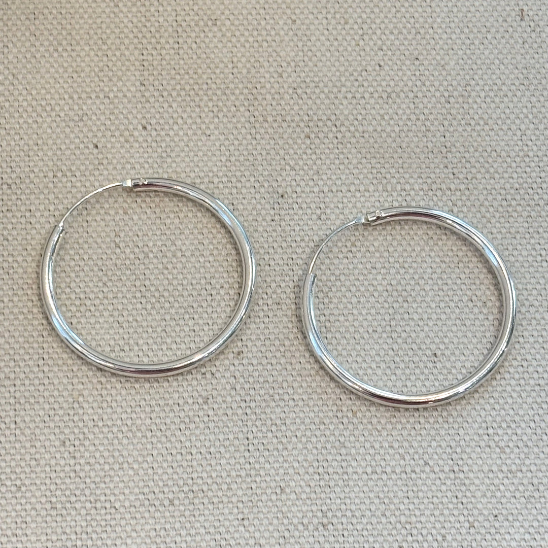 Sterling Silver Hoop Earrings – Medium