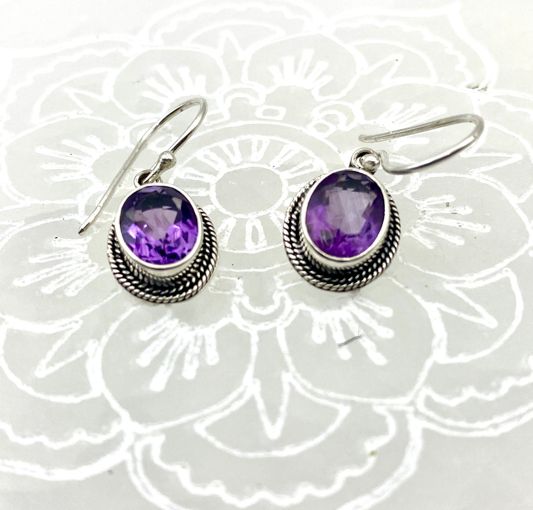 Whispers of Tranquility- Amethyst Earrings