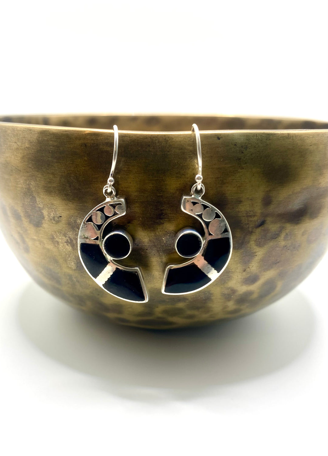 Dark Moon Crescent Earrings