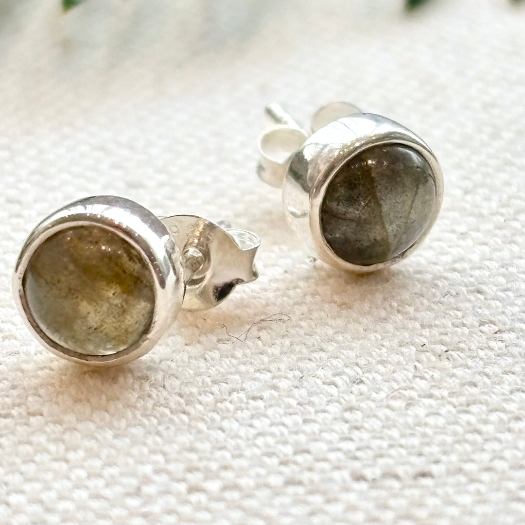 Sterling Silver Labradorite Stud Earrings