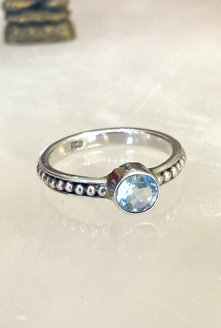 Whispers of the Sky - Blue Topaz Ring