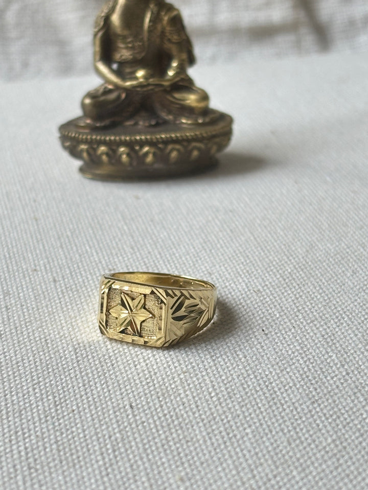 Panchadhatu Om Signet Ring
