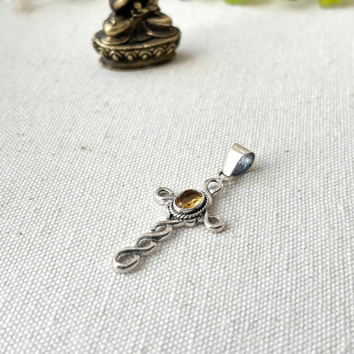 Citrine Sterling Silver Pendant