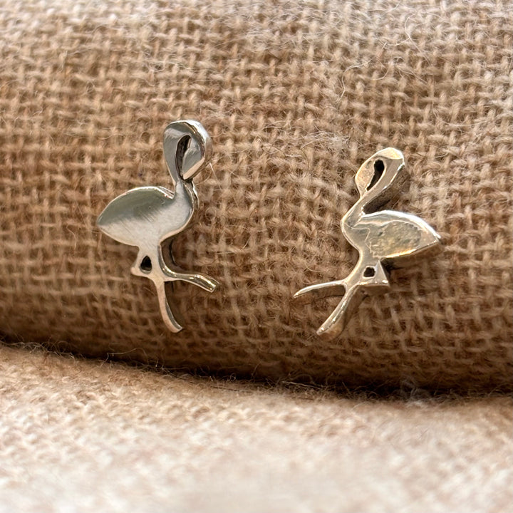 Flamingo Sterling Silver Stud Earrings