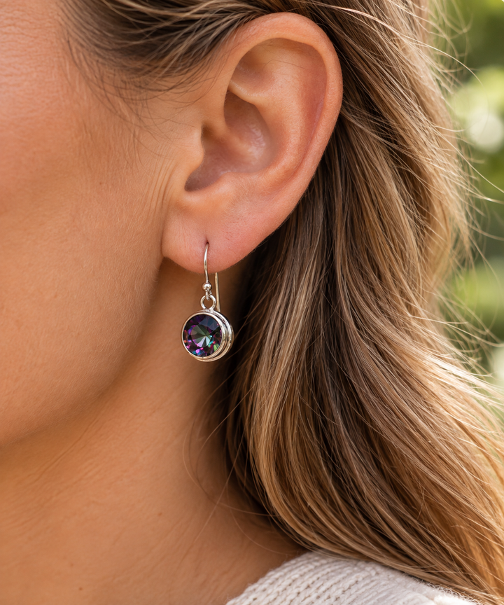 Sterling Silver Mystic Topaz Drop Earrings