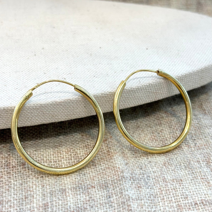 Gold Hoop Earrings – Large (35mm)