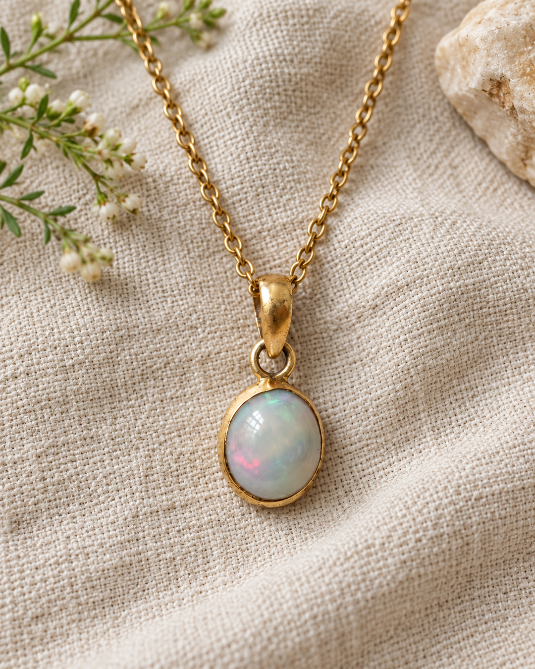 Handmade Opal Panchadhatu  Necklace