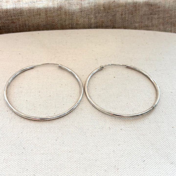 Sterling Silver Hoop Earrings – Large 60mm