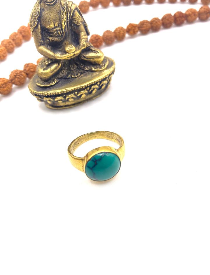 Turquoise Ring with Panchadhatu