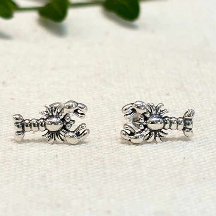 Silver Lobster Stud Earrings