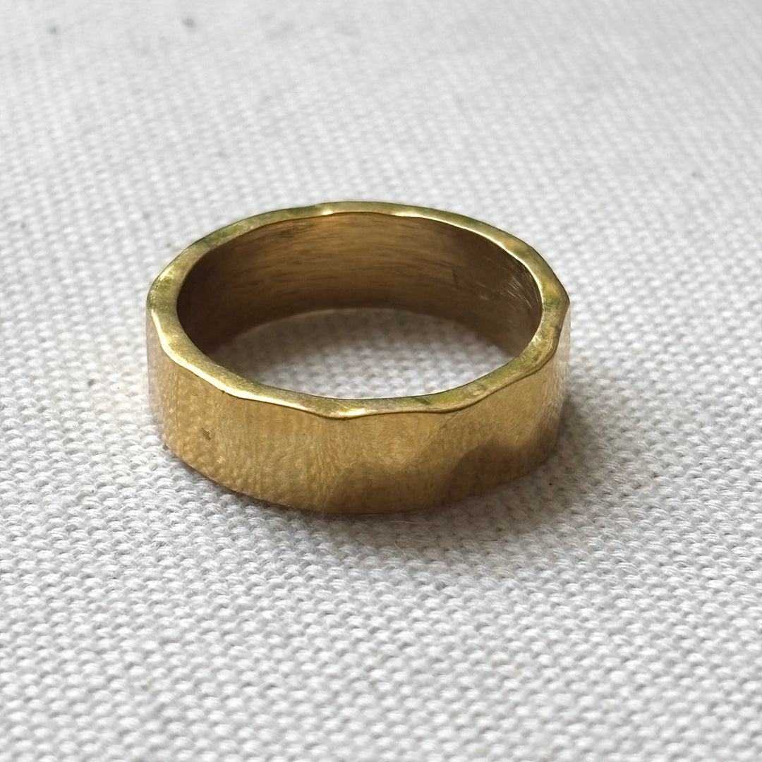 Handmade Hammered Panchadhatu Band Ring