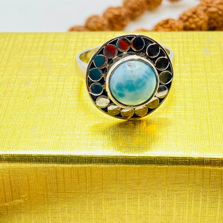 Larimar Flower Ring