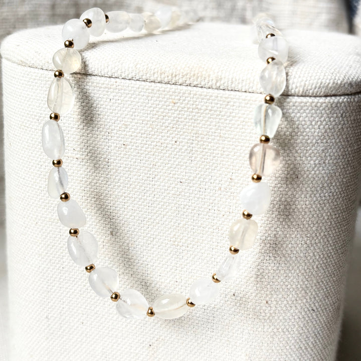 Moonstone & Gold Necklace | 16–18 Inch Adjustable