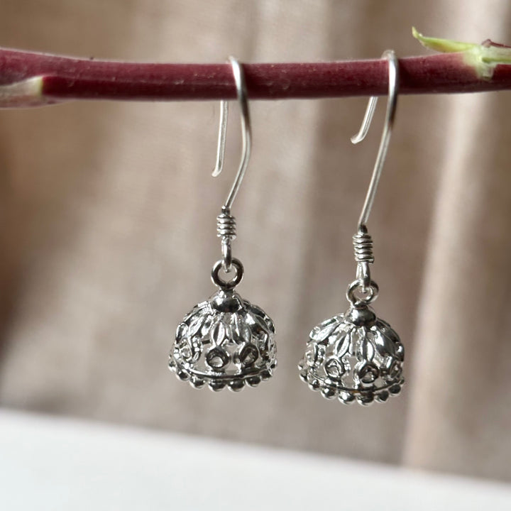 Handmade Sterling Silver Jhumka Earrings