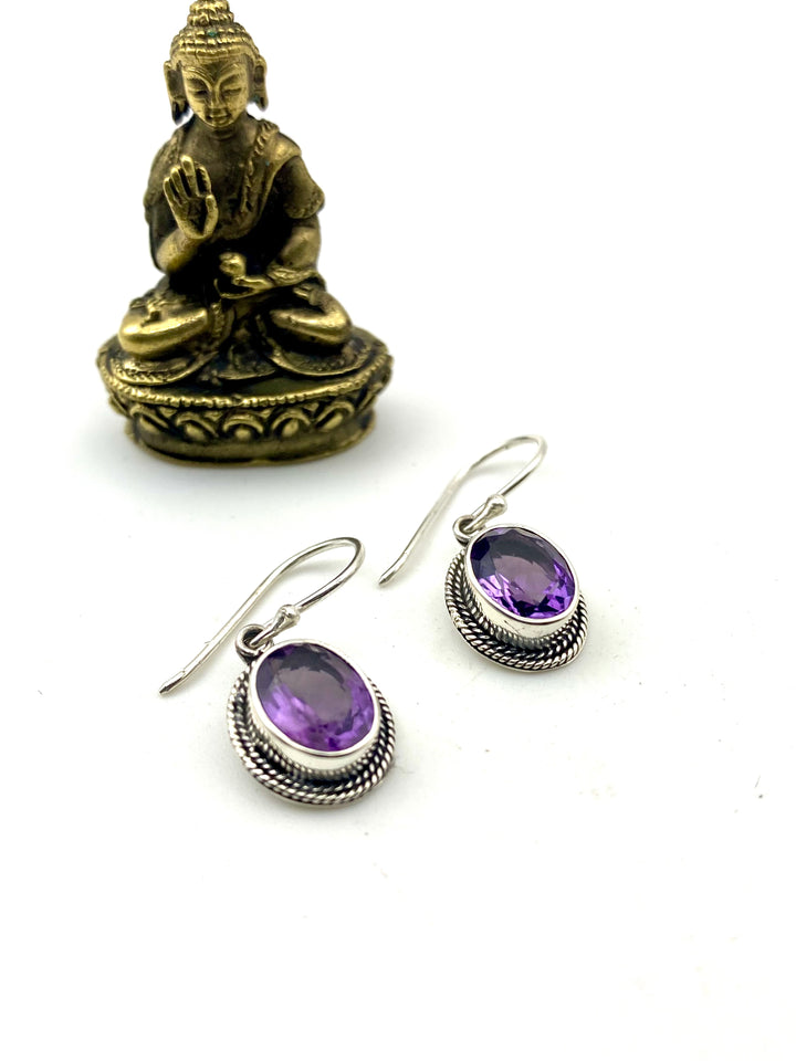 Whispers of Tranquility- Amethyst Earrings