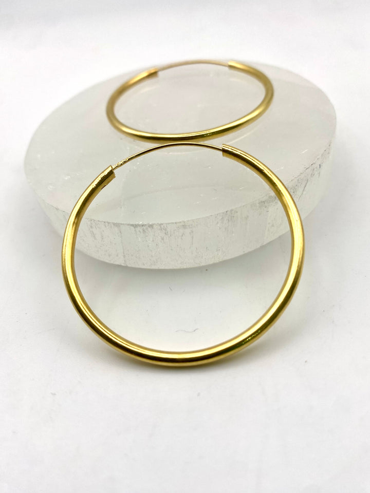 Golden Radiance Hoops