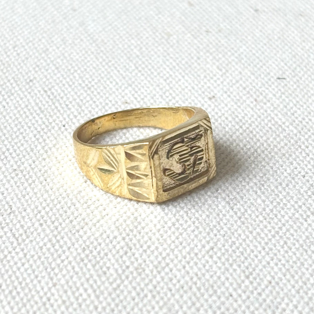 Panchadhatu Om Signet Ring