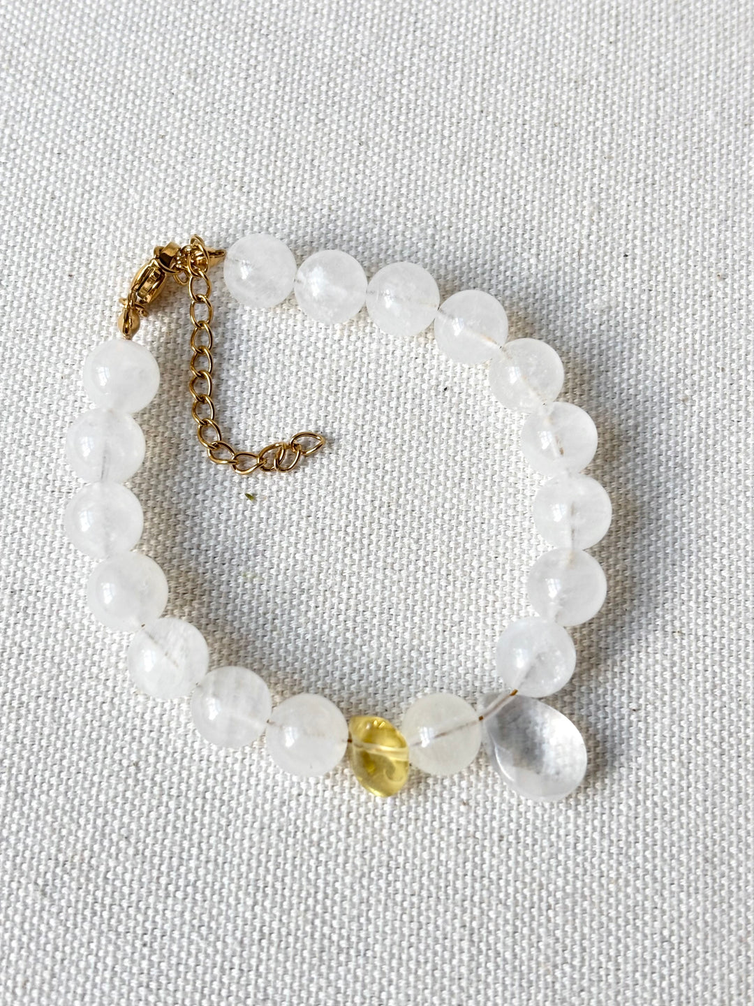 Moonstone Bracelet with Citrine Accent