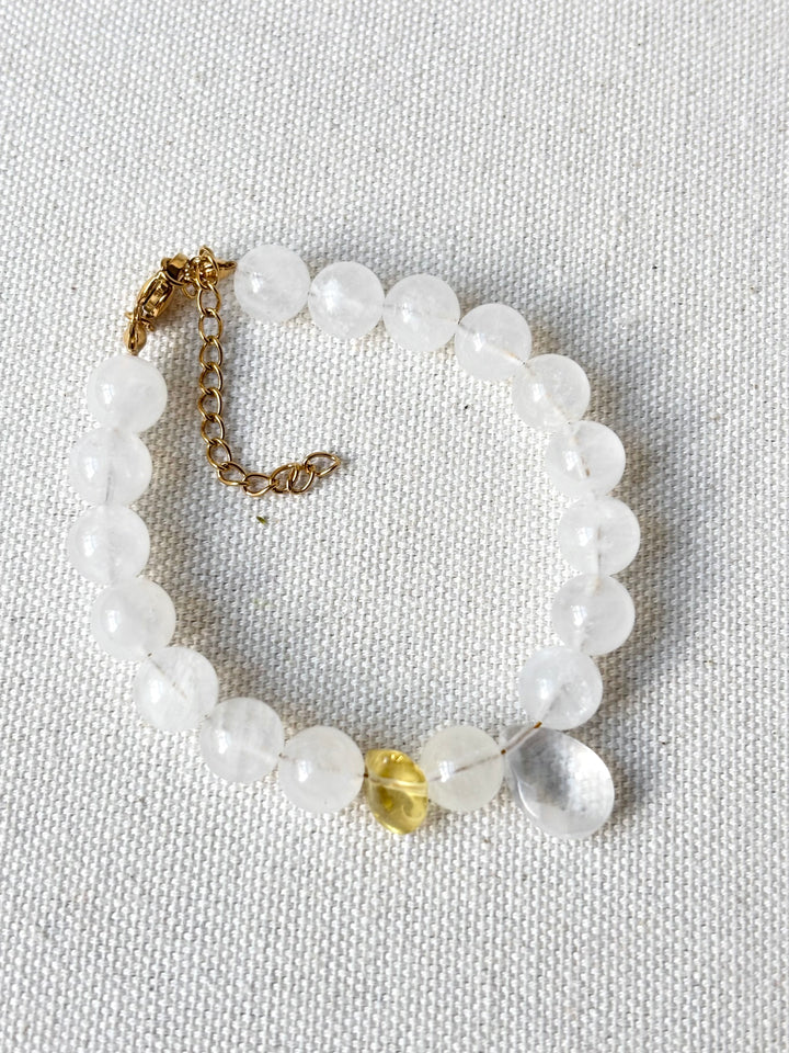 Moonstone Bracelet with Citrine Accent