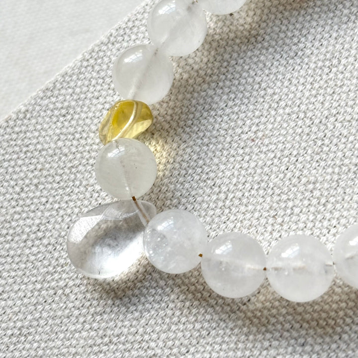 Moonstone Bracelet with Citrine Accent