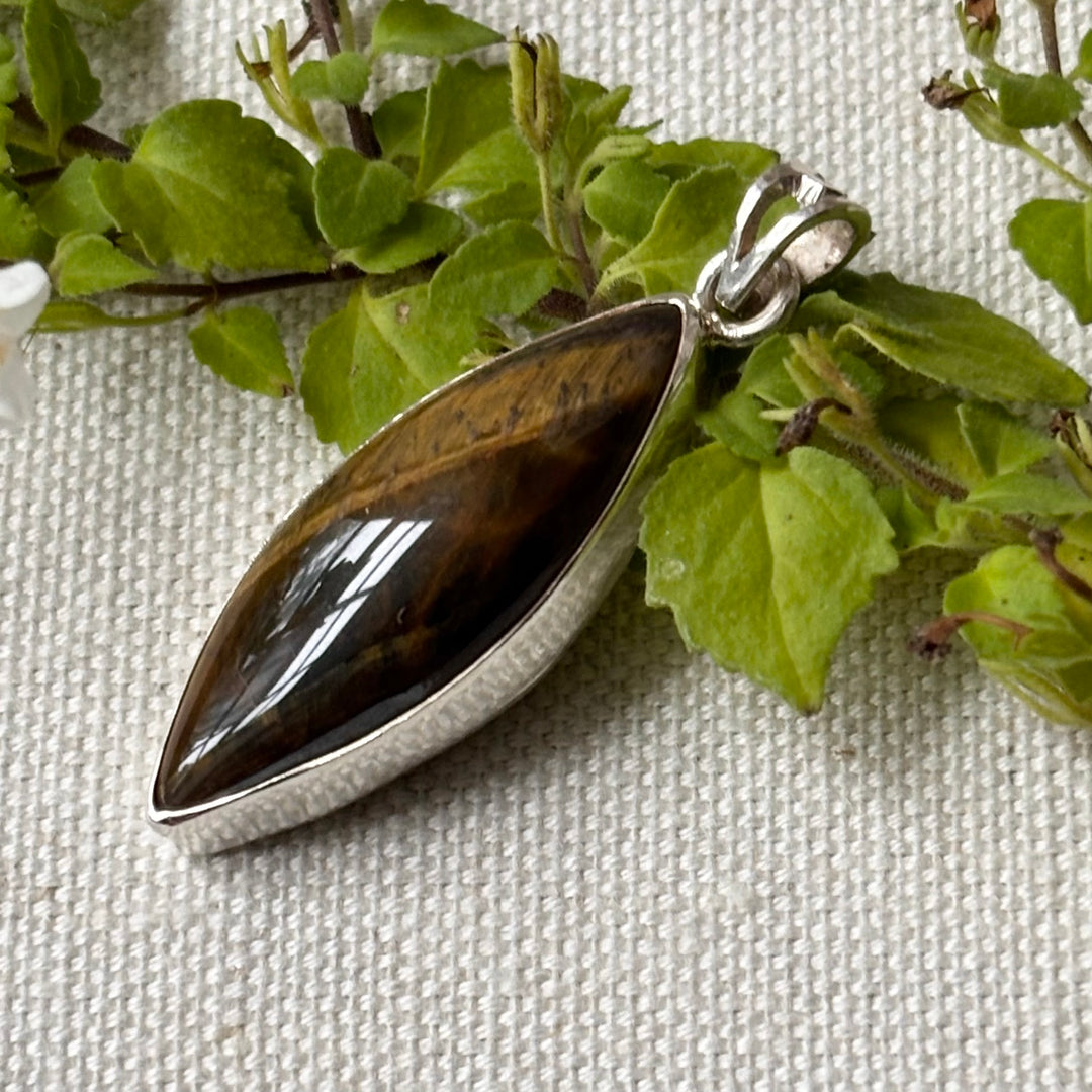 Tiger’s Eye Sterling Silver Pendant
