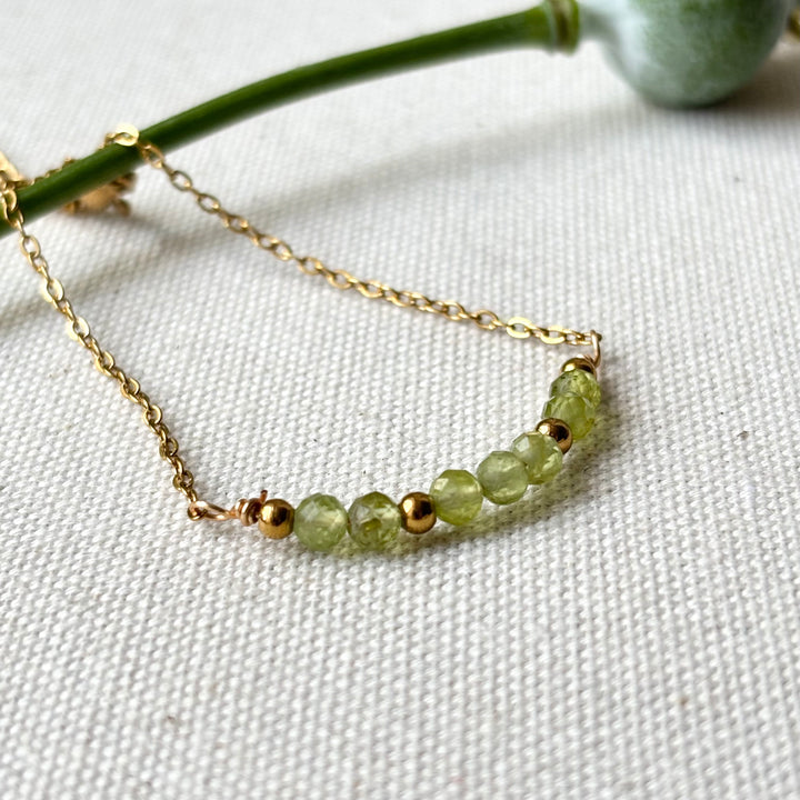 Peridot Gold Bracelet