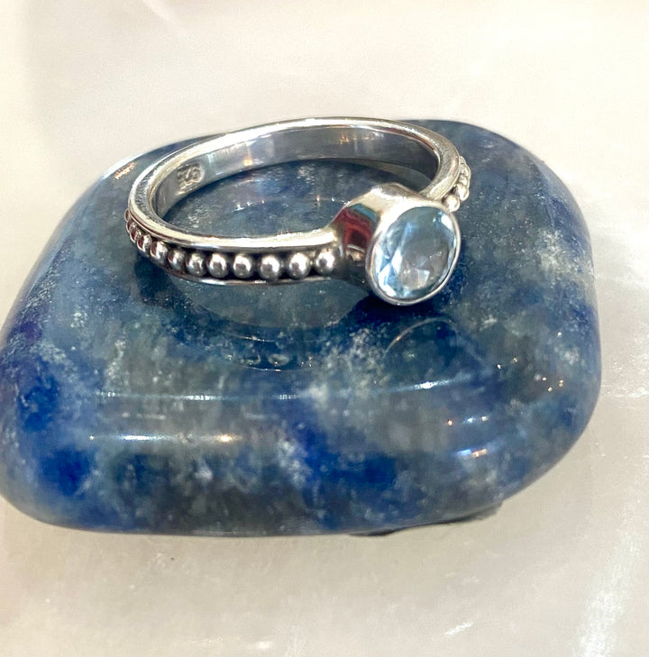 Whispers of the Sky - Blue Topaz Ring