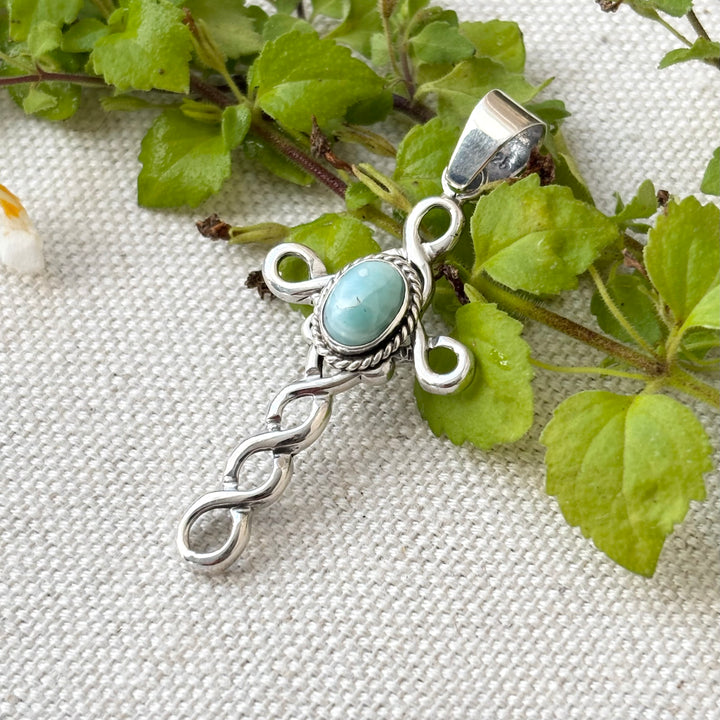 Larimar Sterling Silver Pendant