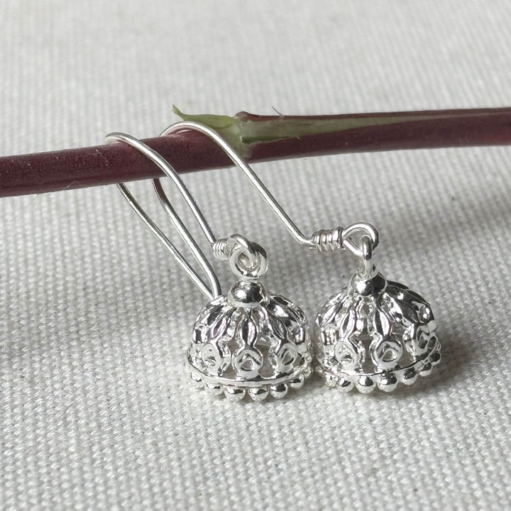 Handmade Sterling Silver Jhumka Earrings