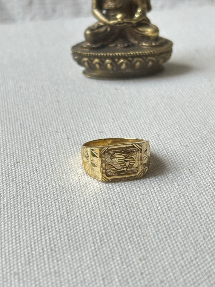 Panchadhatu Om Signet Ring