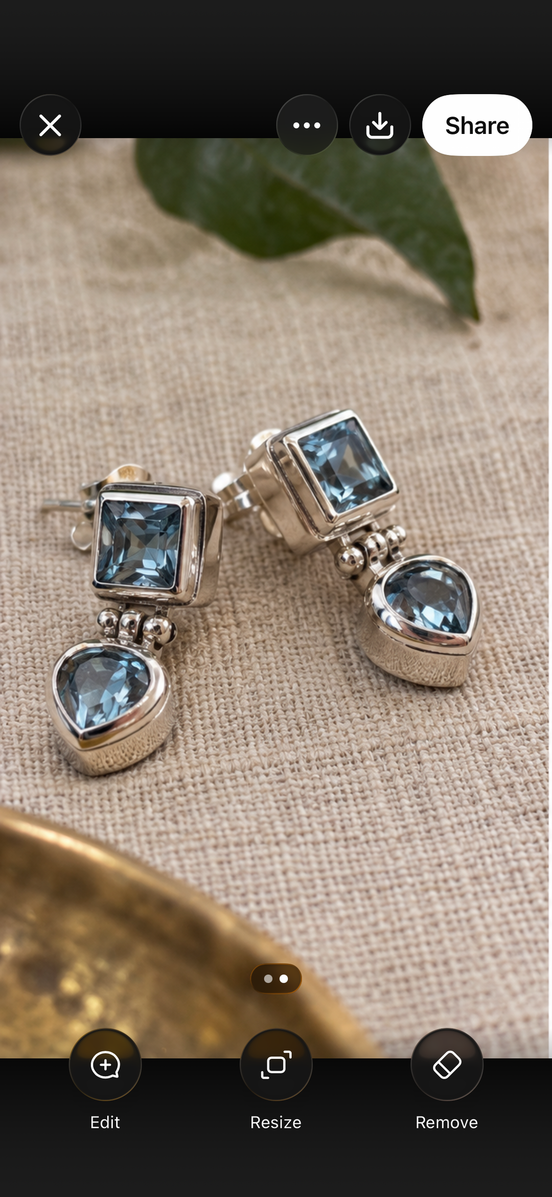 Blue Topaz Sterling Silver Double Drop Earrings