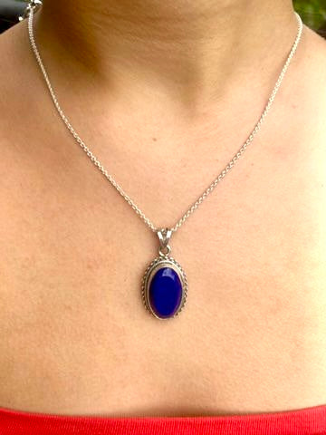 Lapis Rope Pendant