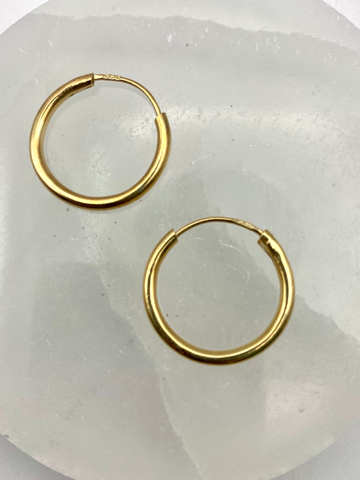 Golden Shine Hoops