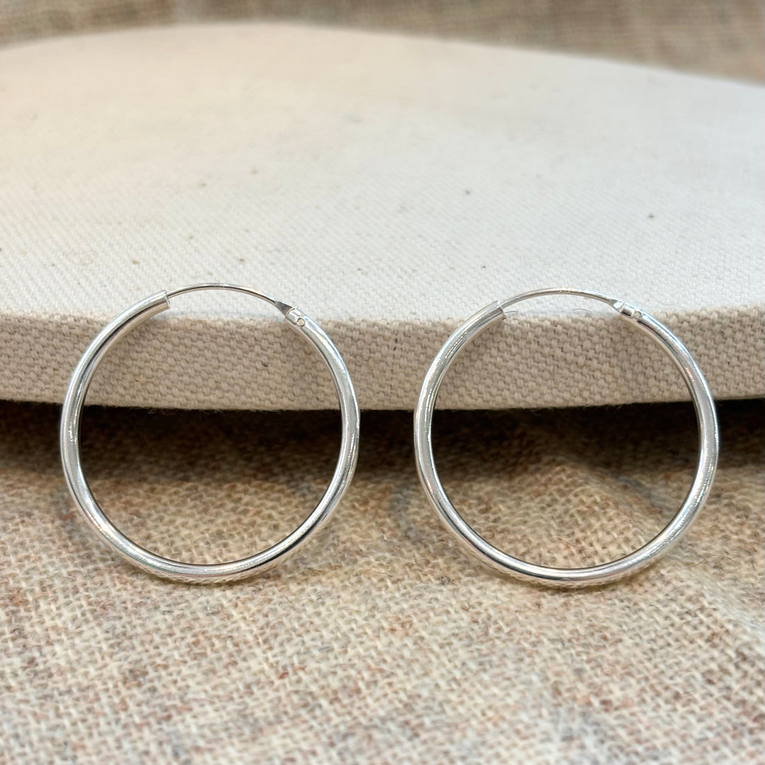 Sterling Silver Hoop Earrings – Medium