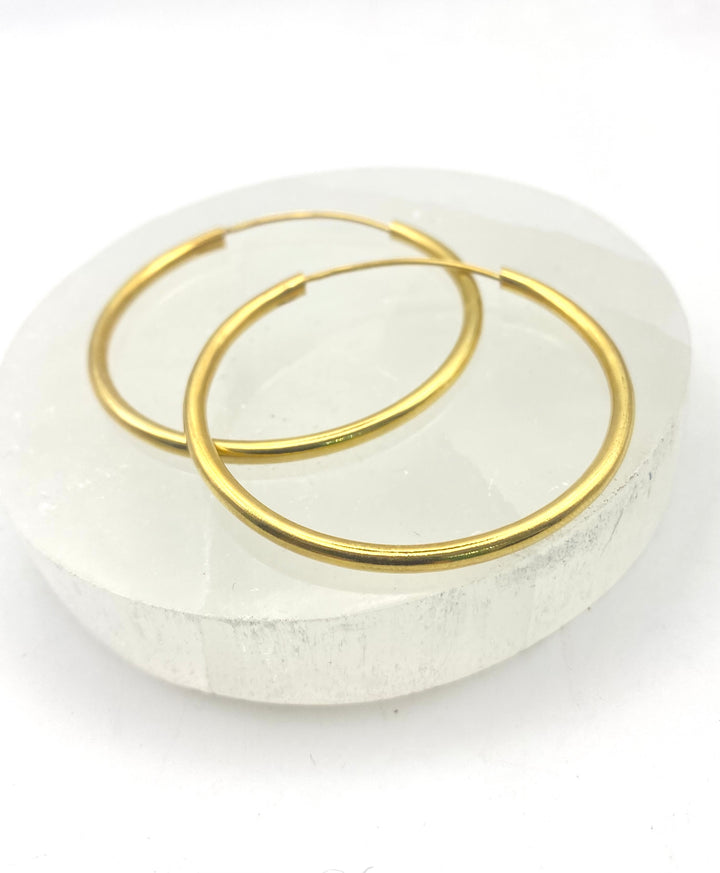 Golden Radiance Hoops