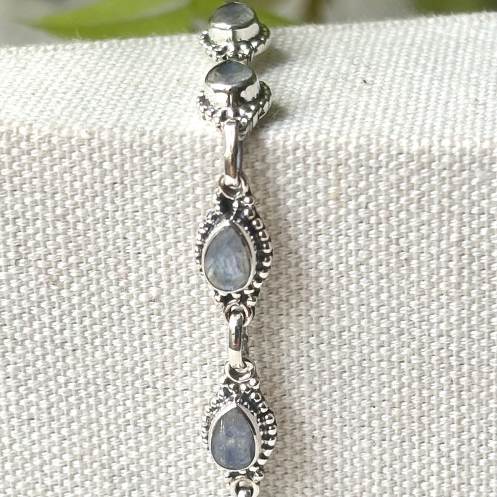 Ethiopian Opal Teardrop Bracelet in Sterling Silver
