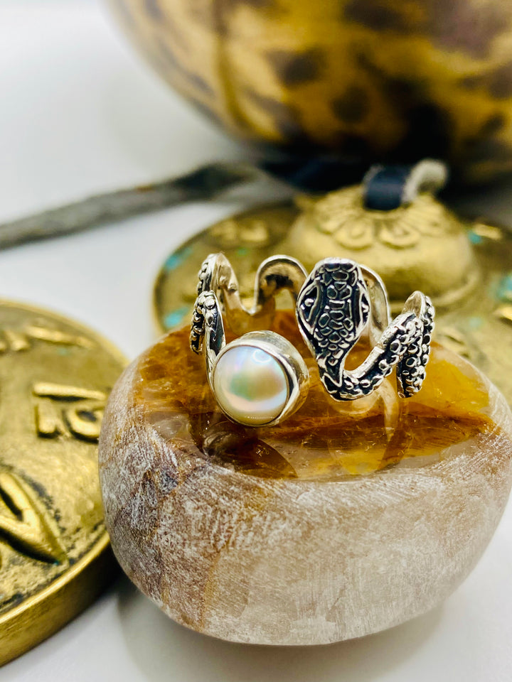Pearl Snake Ring