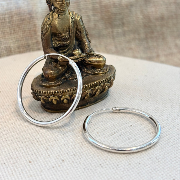 Sterling Silver Hoop Earrings – Medium