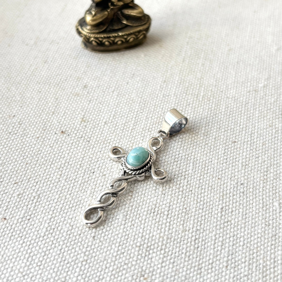 Larimar Sterling Silver Pendant