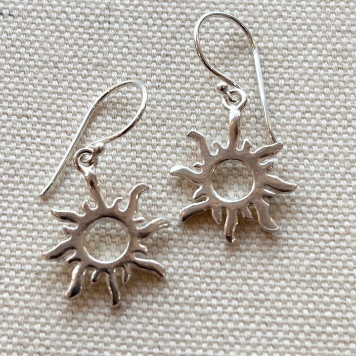 Silver Sun Earrings