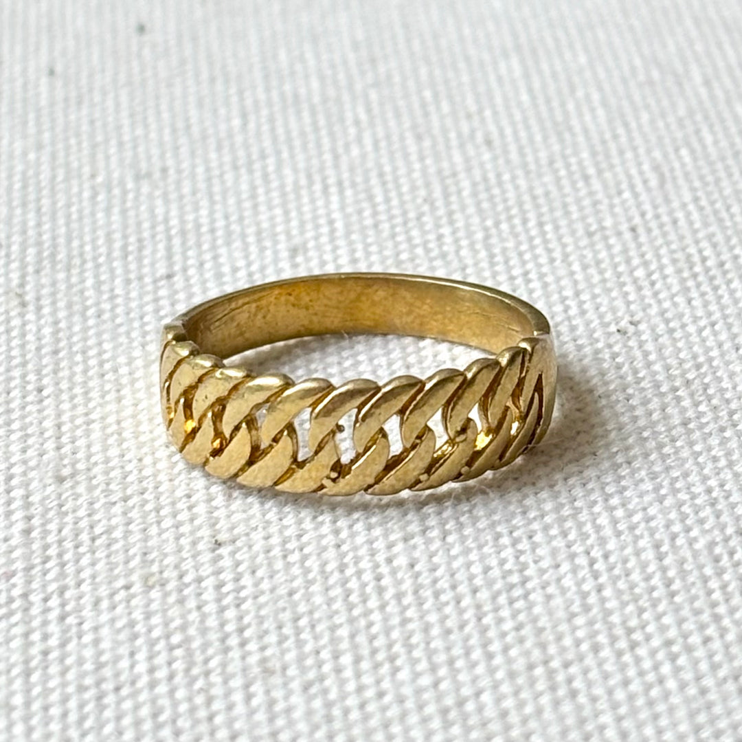 Handmade Panchadhatu Chain Pattern Ring